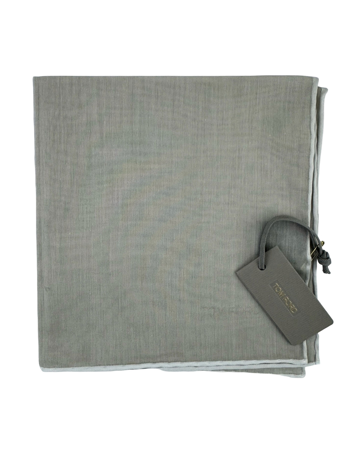 Tom Ford Cotton Pocket Square Gray