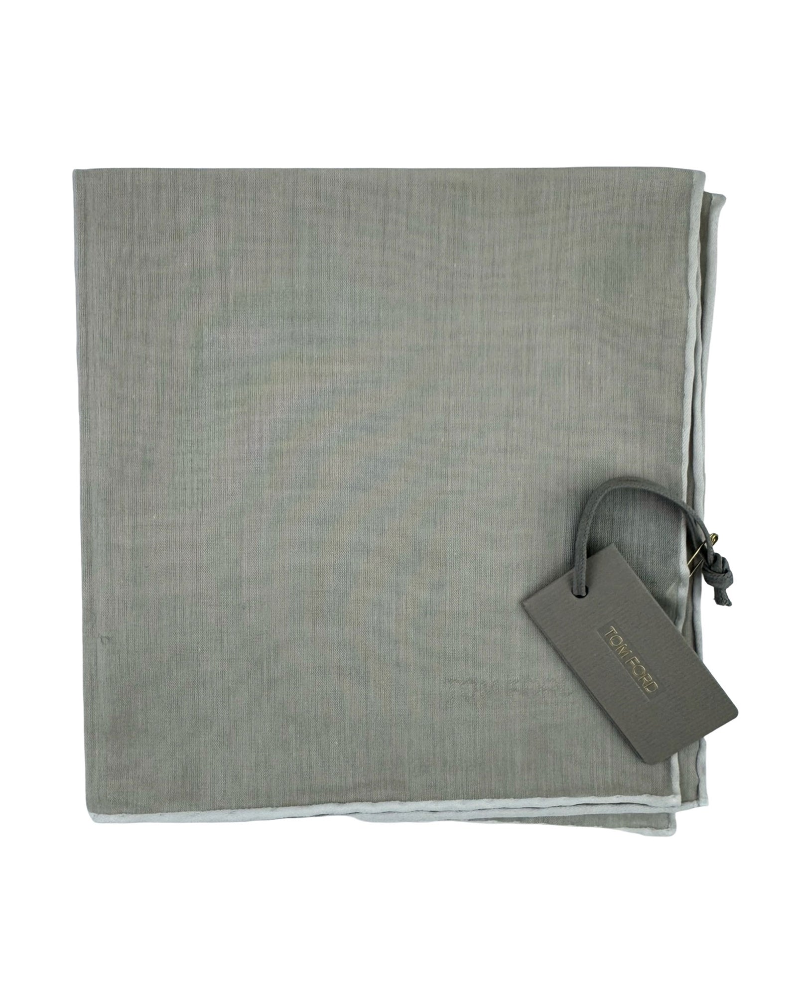 Tom Ford Cotton Pocket Square Gray