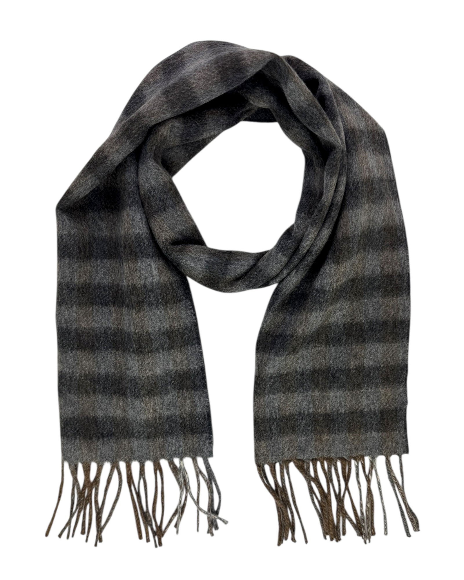 Tom Ford Cashmere Scarf Dark Gray Pattern - 2 Sided Design