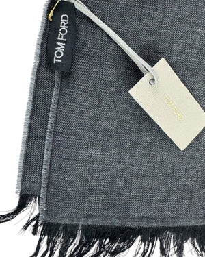 Tom Ford Scarf Gray Black - Cashmere Silk Shawl