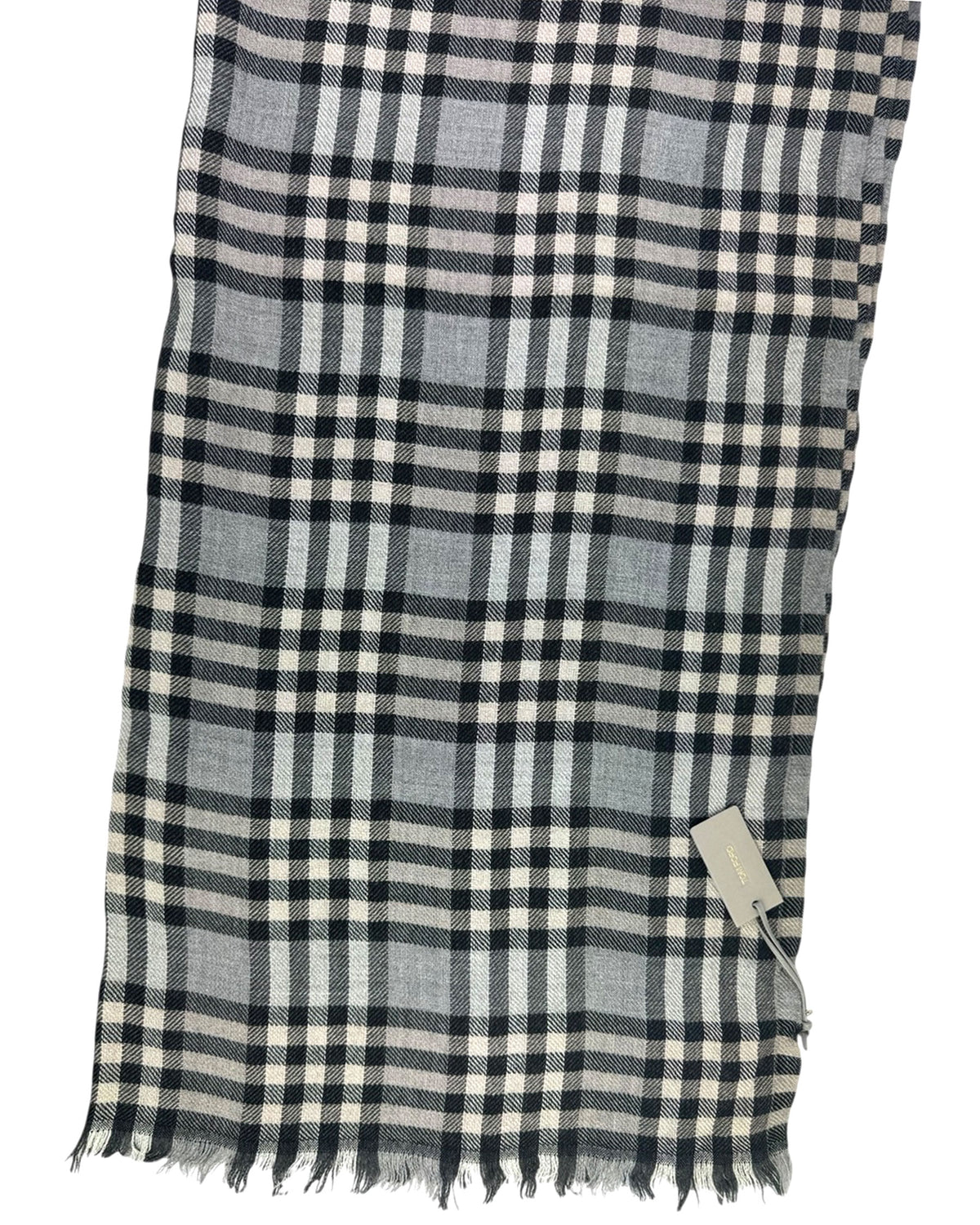 Tom Ford Scarf Gray Black Check