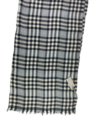 Tom Ford Scarf Gray Black Check
