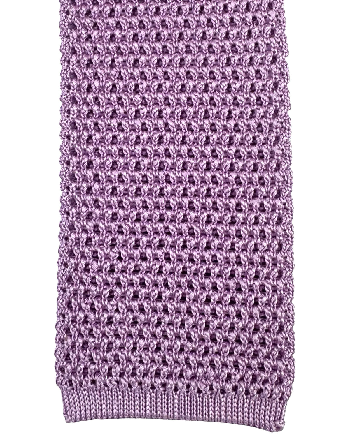 Tom Ford Square End Knitted Tie Lilac