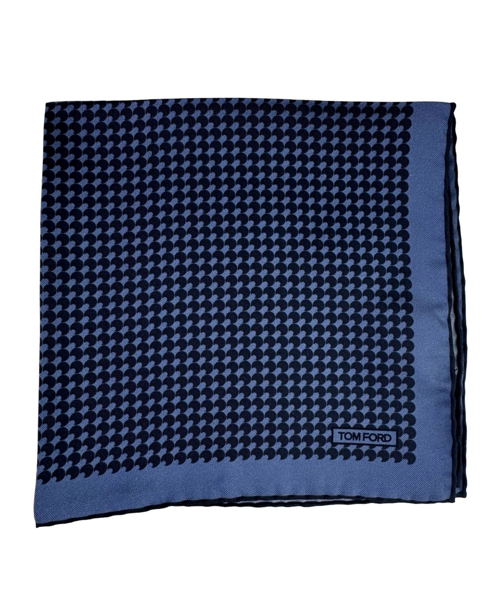 Tom Ford Silk Pocket Square Metal Gray Black Design