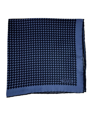 Tom Ford Silk Pocket Square Metal Gray Black Design