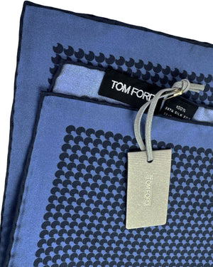 Tom Ford Silk Pocket Square Metal Gray Black Design