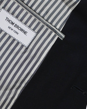 Thom Browne Wool Sport Coat Navy Slim Fit - EU 48 / US 38
