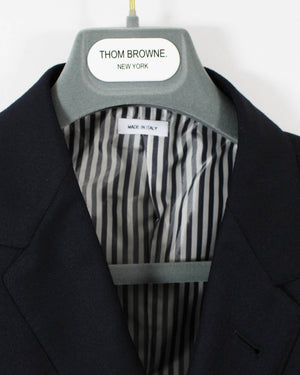 Thom Browne Wool Sport Coat Navy Slim Fit Blazer - EU 52 / US 42