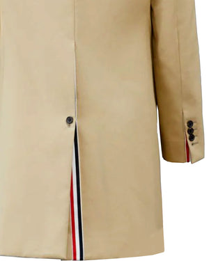 Thom Browne Overcoat Khaki MacKintosh Bal Collar EU 52  - US 42