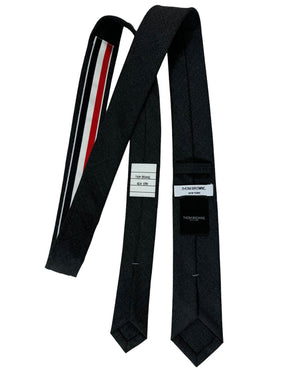 Thom Browne Skinny Wool Tie Dark Gray FINAL SALE