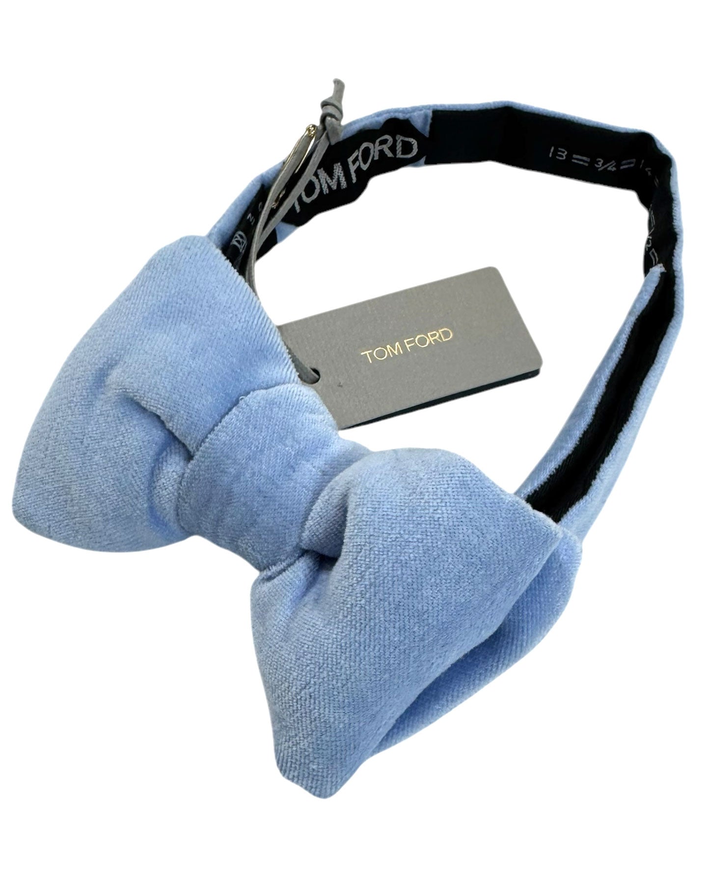 New Tom Ford Bow Tie Light Blue Linen Silk