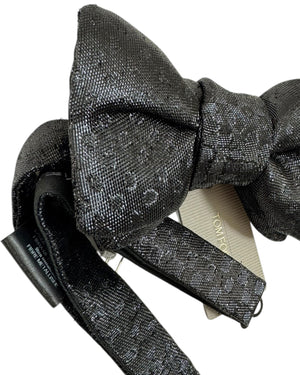 Tom Ford Bow Tie Black Gray-Silver Design