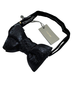 Tom Ford Bow Tie Black Gray-Silver Design