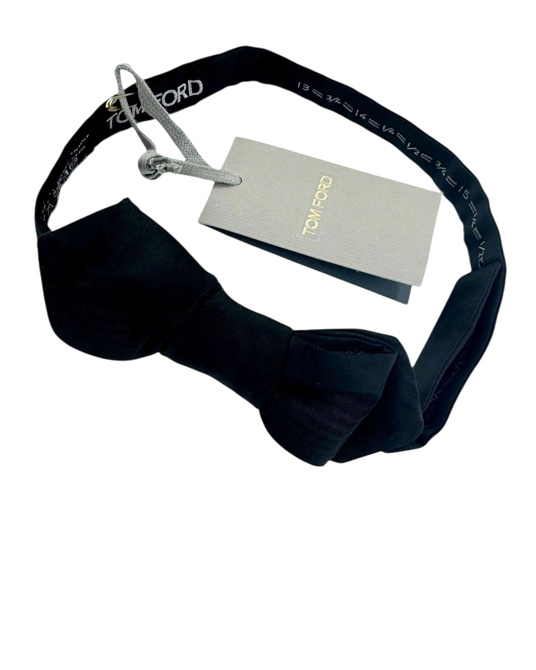 Tom Ford Silk Bow Tie Black Diamond Point