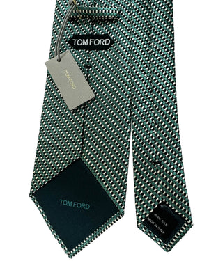 Tom Ford Tie Dark Green Stripes - Wide Necktie