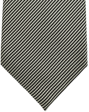 Tom Ford Silk Tie Black Silver