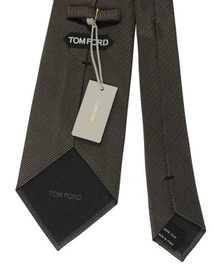 Tom Ford Tie Taupe Design - Wide Necktie