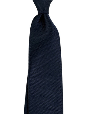 Tom Ford Silk Tie Dark Blue Solid Pattern