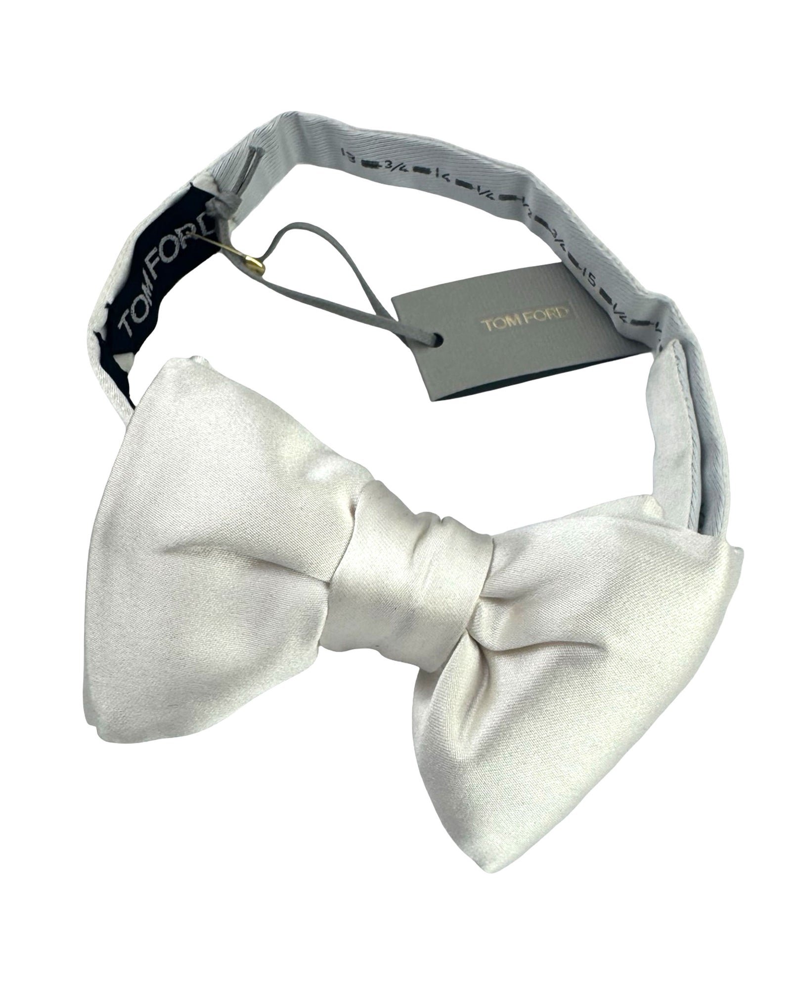 Tom Ford Silk Bow Tie White