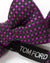 Tom Ford Silk Bow Tie Black Silver Fuchsia Polka Dots