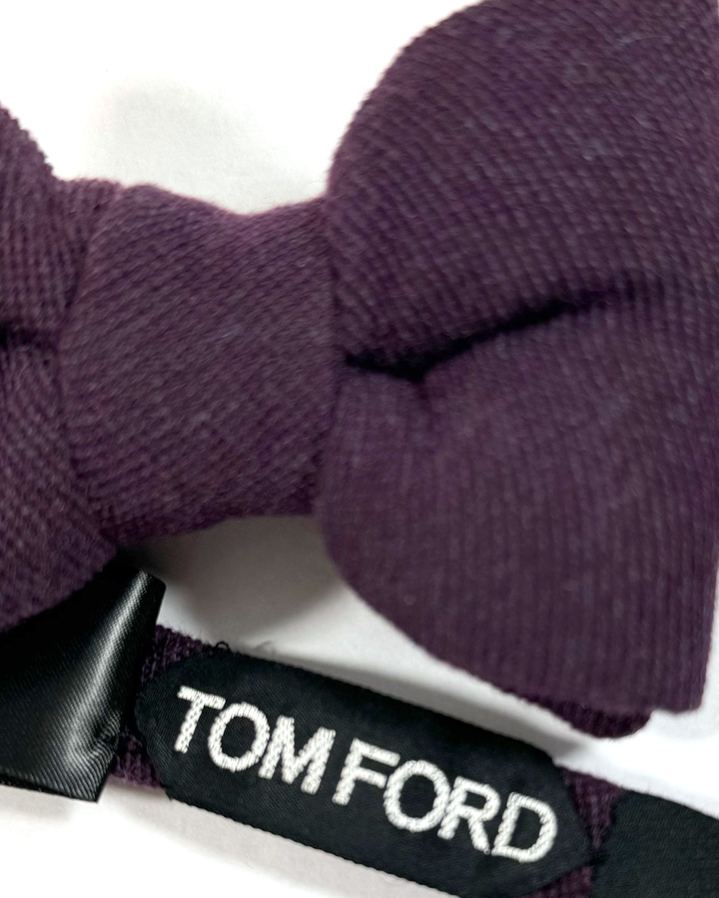 Tom Ford Silk Bow Tie Purple Solid