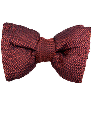 Tom Ford Silk Bow Tie Maroon Black Pattern