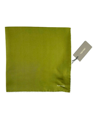 Tom Ford Silk Pocket Square Olive