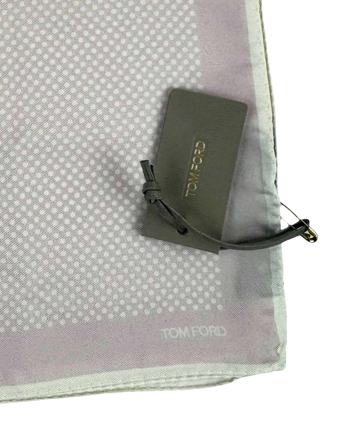 Tom Ford Silk Pocket Square Light Pink Dots