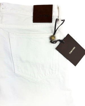 Tom Ford Pants White 5 Pocket 36 Slim Fit