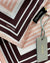 Tom Ford Silk Pocket Square Pink Brown Stripes