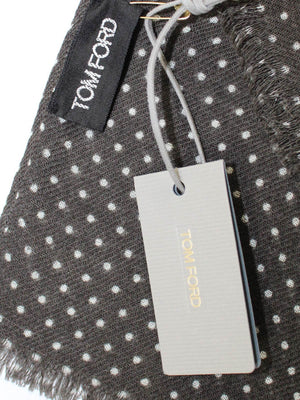 New Tom Ford Scarf Taupe Dots