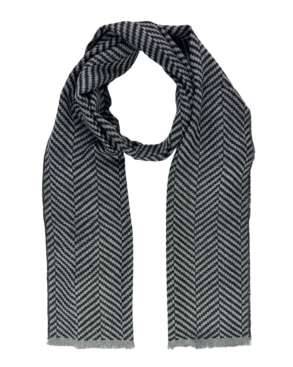 Tom Ford Cashmere Scarf Gray Black Herringbone SALE