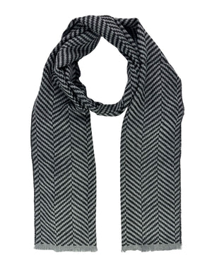 Tom Ford Cashmere Scarf Gray Black Herringbone SALE