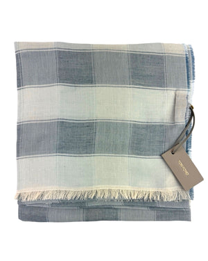 Tom Ford Scarf Light Blue Check