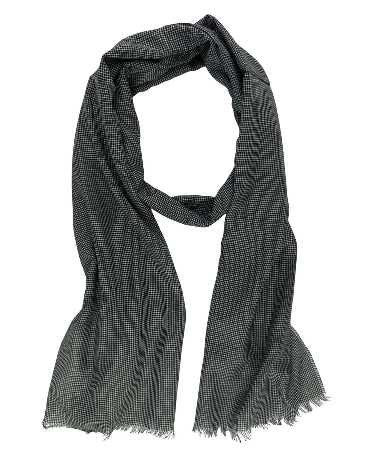 Tom Ford Scarf Black Silver Mini Grid