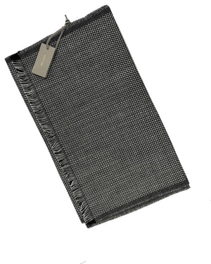 Tom Ford Scarf Black Silver - Wool Silk