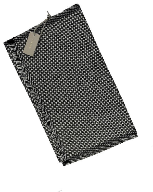 Tom Ford Scarf Black Silver - Wool Silk - Tie Deals