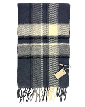 New Tom Ford Scarf Gray Check Plaid - Wool Men Shawl