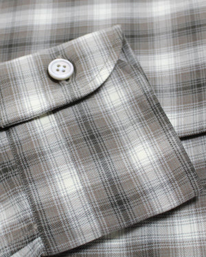 Tom Ford Sport Shirt Taupe Gray Plaid Check Button Down 