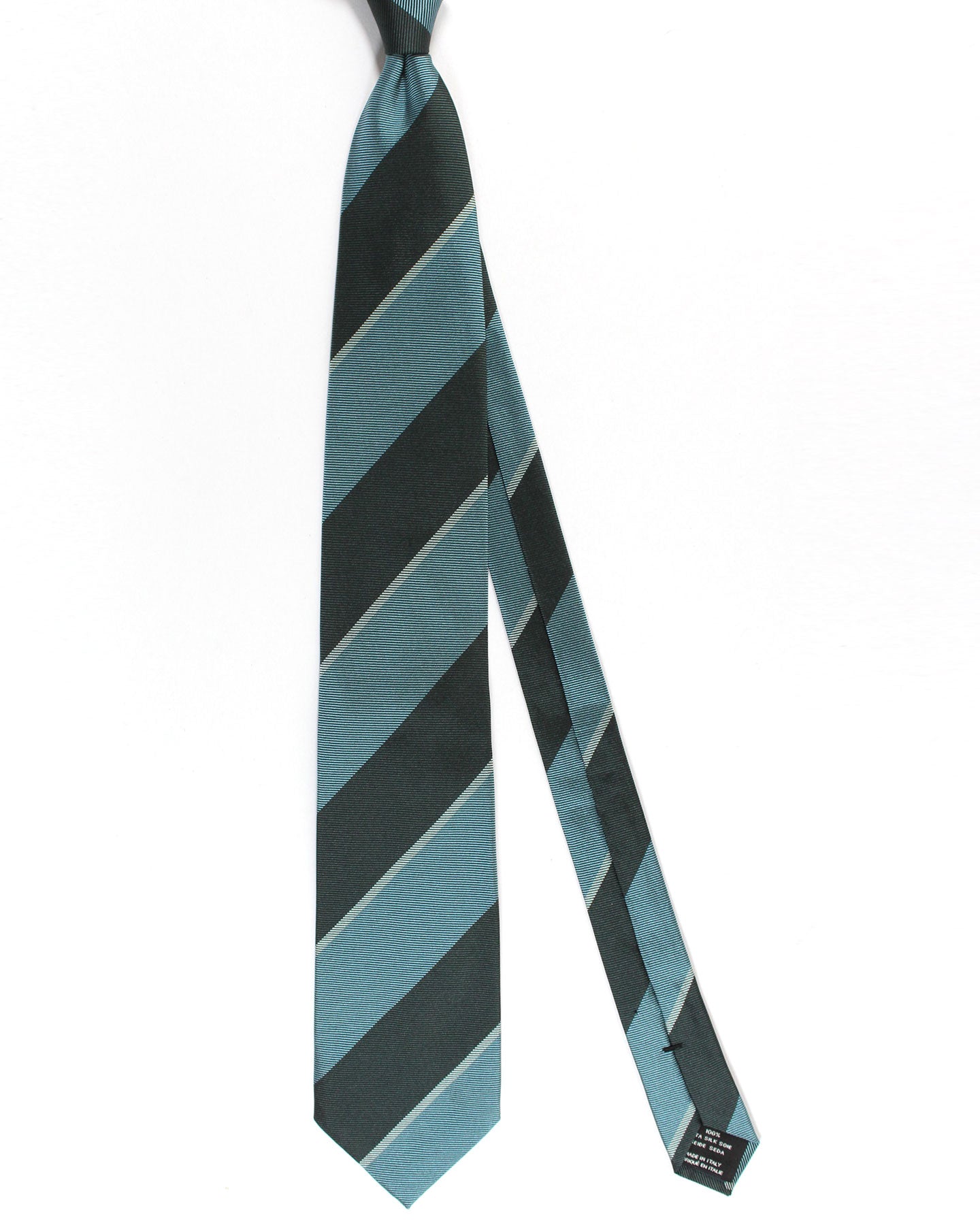Tom Ford Tie Metallic Blue Black Stripes
