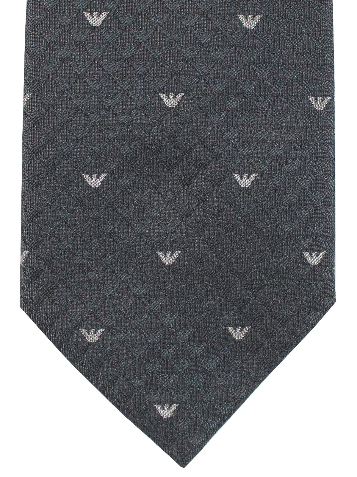 Armani Tie Gray Logos