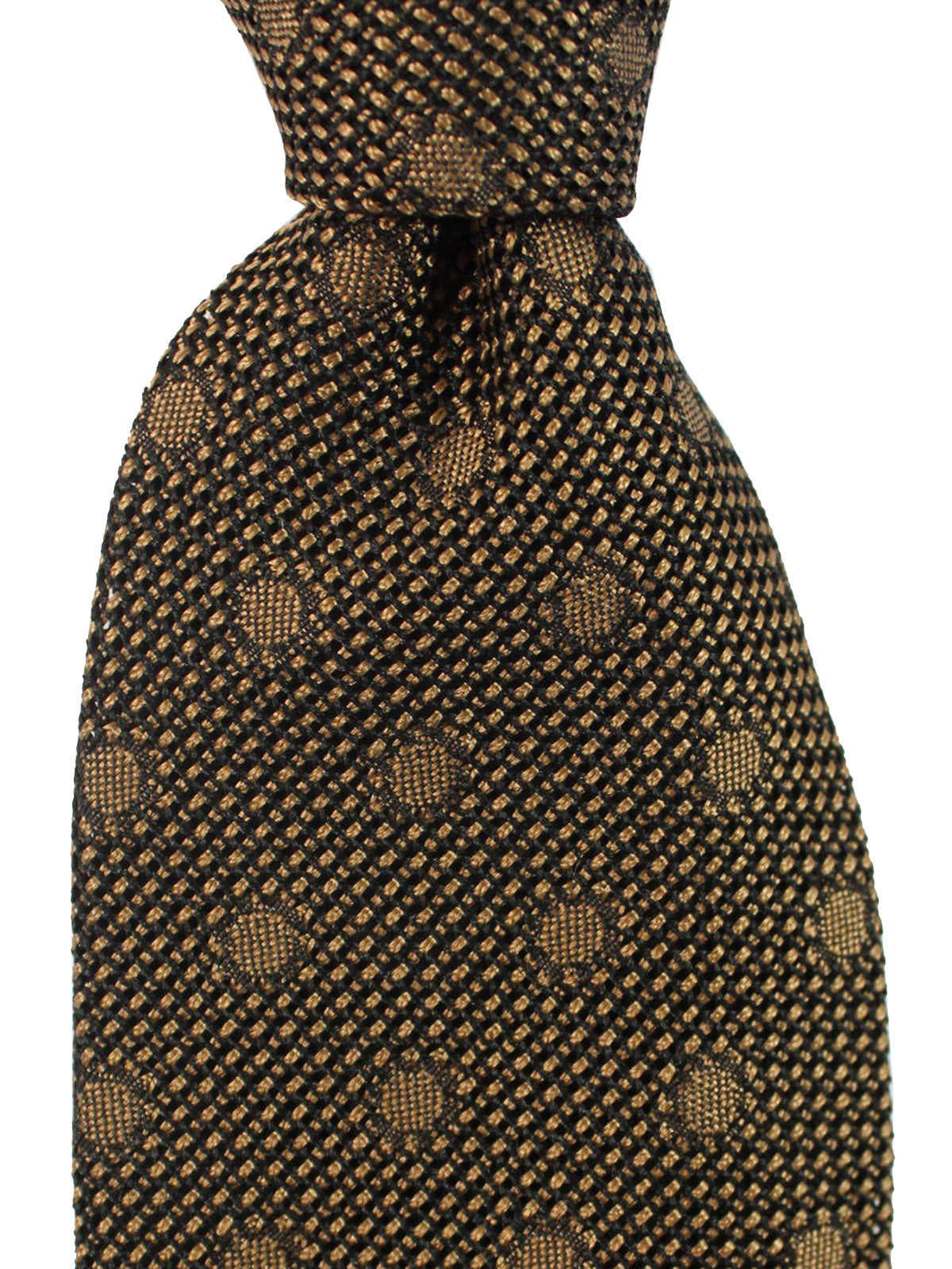 Tom Ford Tie Brown Black Polka Dots Hand Made In Italy