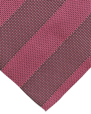 Tom Ford Silk Tie Pink Stripes - Wide Necktie