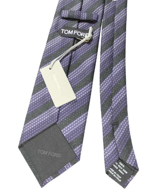 $270 store NWT TOM FORD Woven Silk Plaid Tie Purple Lilac