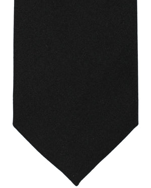 Tom Ford Silk Wool Tie Black Solid