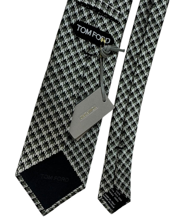 【タグ付き】TOM FORD チェック柄 黒　白　ネクタイ tomford-tie-