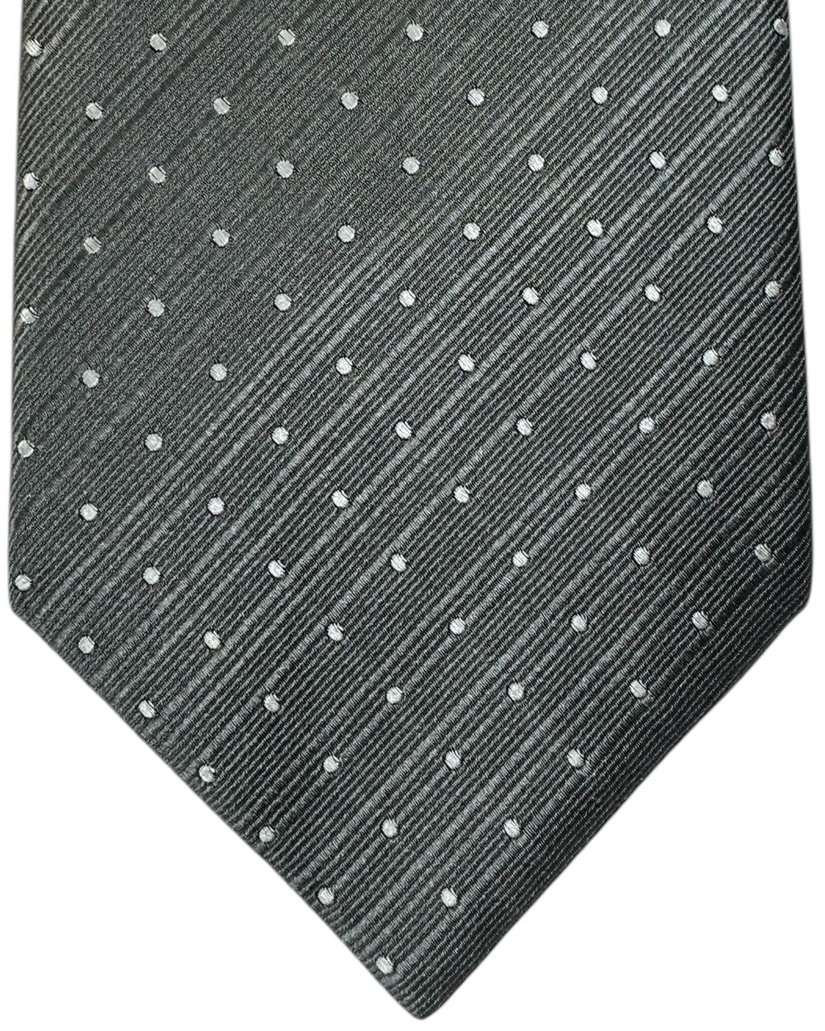Tom Ford Tie Gray Silver Mini Dots 
