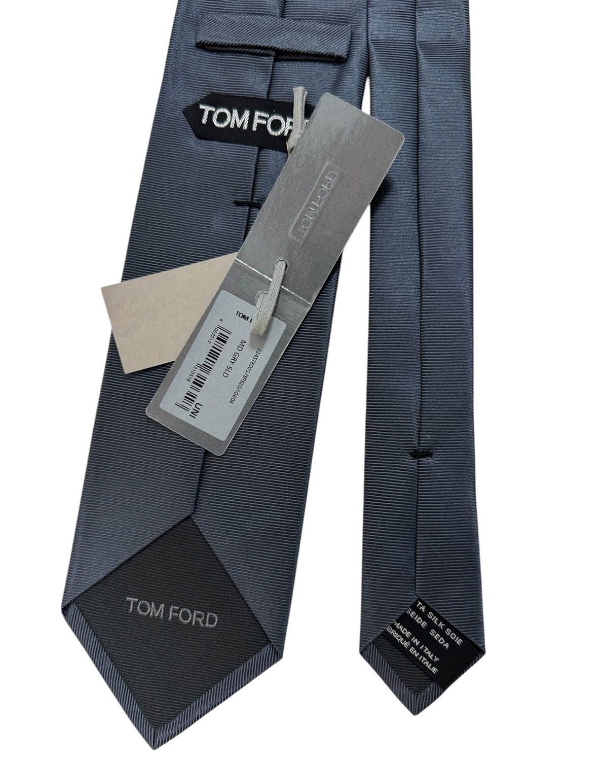 Tom Ford Tie Charcoal Gray Grosgrain - Tie Deals