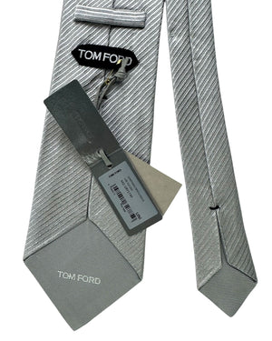 Tom Ford Tie Gray Stripes - Wide Necktie