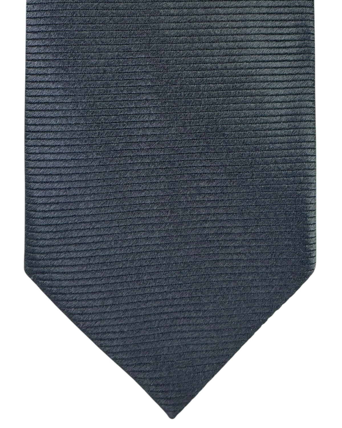 Tom Ford Silk Tie Dark Gray Grosgrain